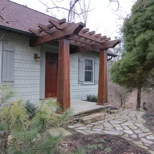 Exterior of house and porch