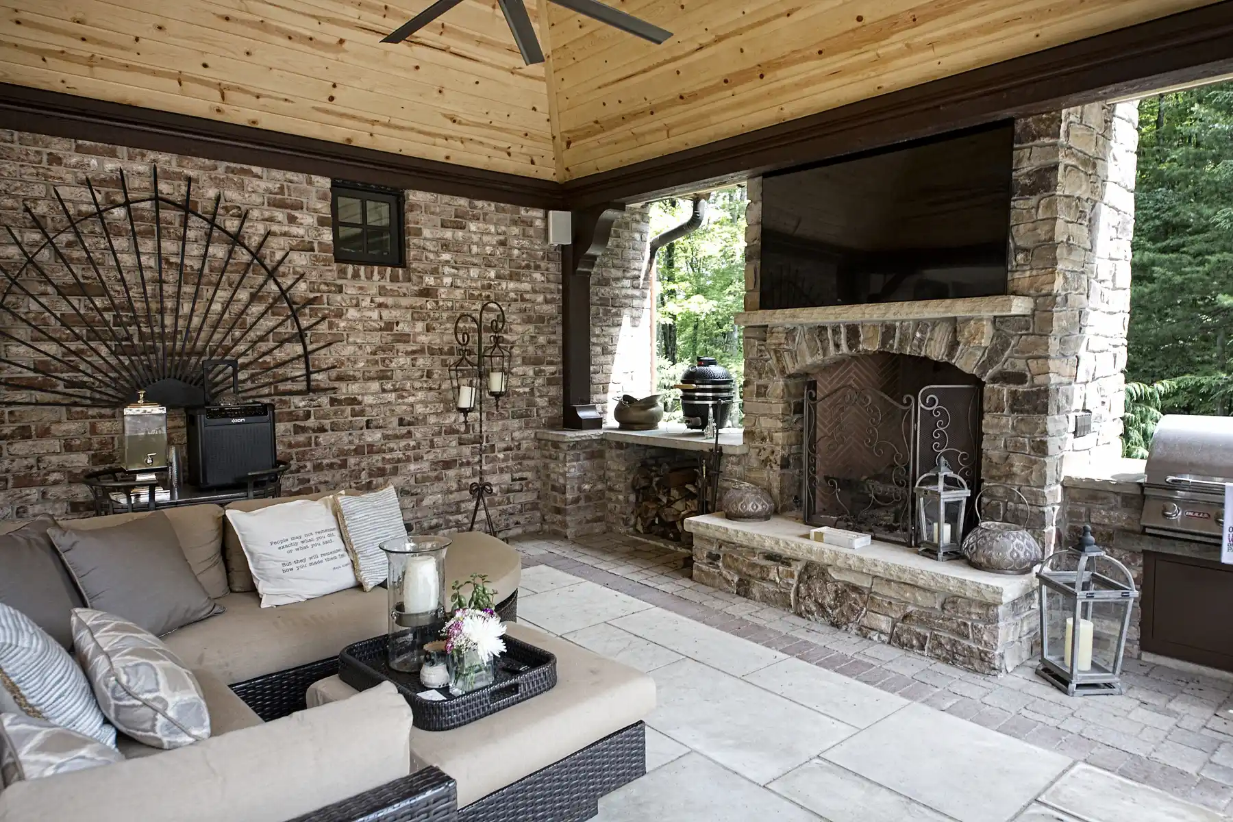 Outdoor covered family space