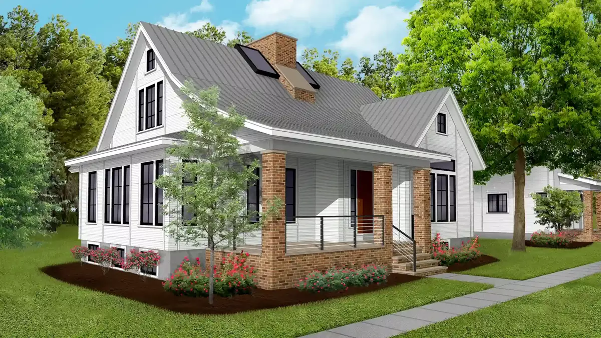 3D rendering of exterior of house