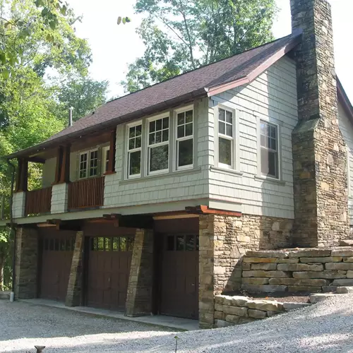 Exterior of house and garage