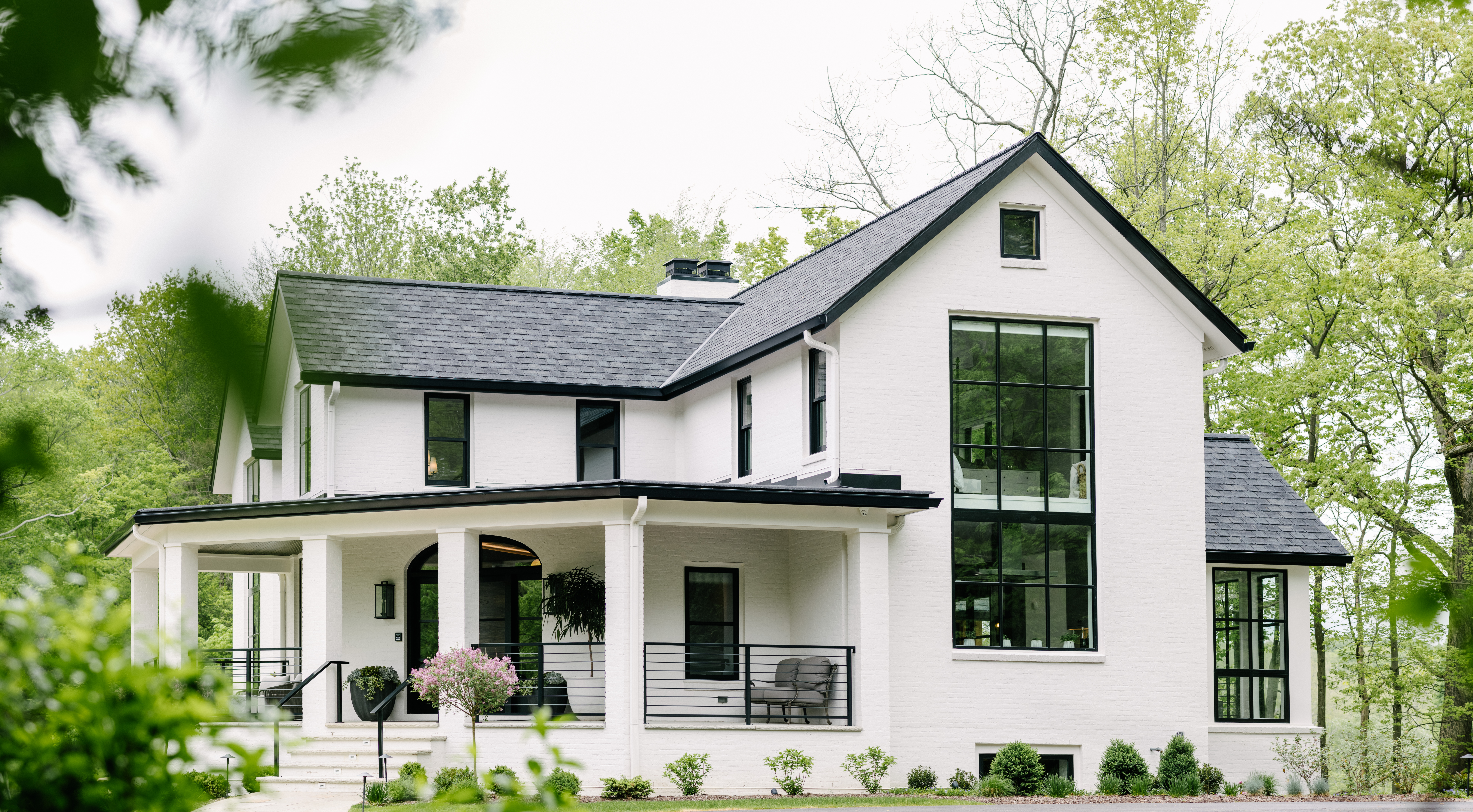 Exterior picture focused on double story window